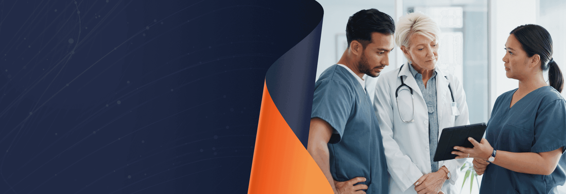 Clinician reviewing metagenomic sequencing results for infectious disease diagnosis in a hospital setting