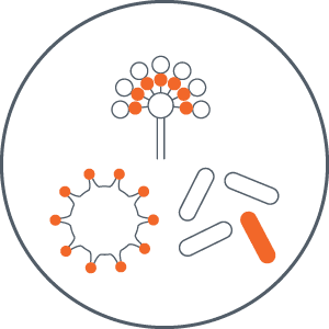 Illustration representing immunocompromised patients eligible for metagenomic sequencing infectious disease testing